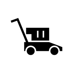 lawn mowe icon or logo isolated sign symbol vector illustration - high quality black style vector icons
