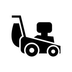 lawn mowe icon or logo isolated sign symbol vector illustration - high quality black style vector icons
