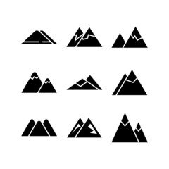 mountains knife icon or logo isolated sign symbol vector illustration - high quality black style vector icons
