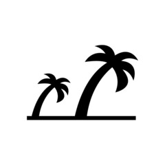 palm tree icon or logo isolated sign symbol vector illustration - high quality black style vector icons
