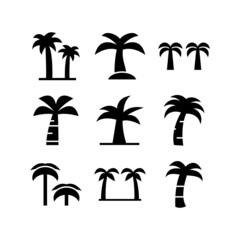 palm tree icon or logo isolated sign symbol vector illustration - high quality black style vector icons
