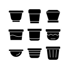 pot icon or logo isolated sign symbol vector illustration - high quality black style vector icons
