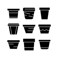 pot icon or logo isolated sign symbol vector illustration - high quality black style vector icons
