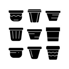 pot icon or logo isolated sign symbol vector illustration - high quality black style vector icons
