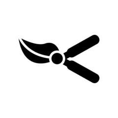 pruning shears icon or logo isolated sign symbol vector illustration - high quality black style vector icons
