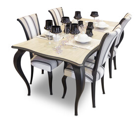 Furniture table and four chairs