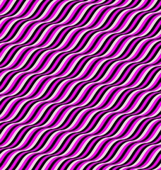 Abstract Waves Background. Psychedelic Kinetic Effect In Three Colors. Three-color Wavy Background