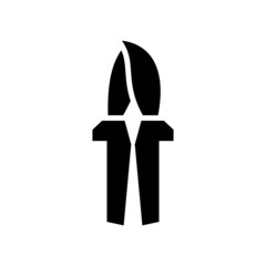 pruning shears icon or logo isolated sign symbol vector illustration - high quality black style vector icons
