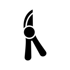 pruning shears icon or logo isolated sign symbol vector illustration - high quality black style vector icons
