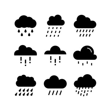 rainy weather icon or logo isolated sign symbol vector illustration - high quality black style vector icons
