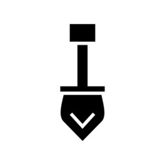 shovel icon or logo isolated sign symbol vector illustration - high quality black style vector icons
