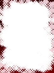 Abstract white texture background with pink and red dot border