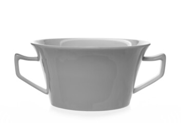 Porcelain cup isolated on white background