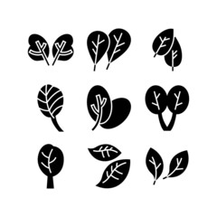 spinach, food, icon, vegetable, organic, vegetarian, natural, healthy, fresh, nutrition, vector, isolated, diet, plant, nature, leaf, illustration, green, symbol, vegan, pictogram, cooking, outline, s