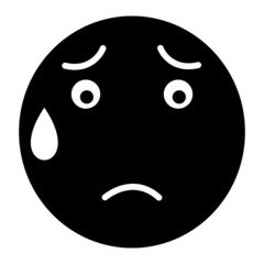 Fototapeta premium Vector Embarrassed Glyph Icon Design