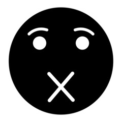 Vector Silence Glyph Icon Design