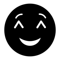 Vector Shy Glyph Icon Design