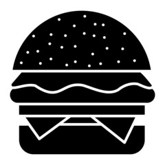 Vector Hamburger Glyph Icon Design