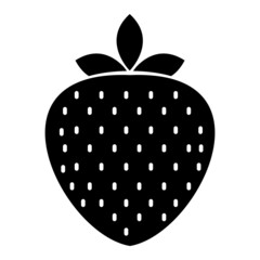 Vector Strawberry Glyph Icon Design