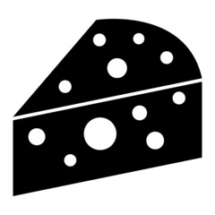 Vector Cheese Glyph Icon Design