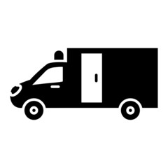 Vector Ambulance Glyph Icon Design