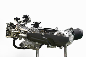 スクーターエンジンのカットモデル