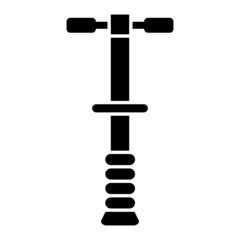 Vector Pogo Stick Glyph Icon Design