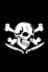 Skull with bones and knife