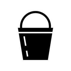 water bucket icon or logo isolated sign symbol vector illustration - high quality black style vector icons
