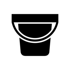 water bucket icon or logo isolated sign symbol vector illustration - high quality black style vector icons
