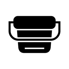 water bucket icon or logo isolated sign symbol vector illustration - high quality black style vector icons
