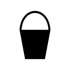 water bucket icon or logo isolated sign symbol vector illustration - high quality black style vector icons
