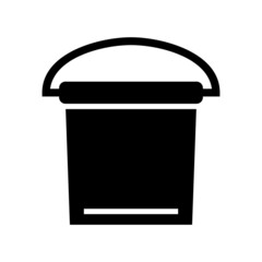 water bucket icon or logo isolated sign symbol vector illustration - high quality black style vector icons

