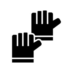 work gloves icon or logo isolated sign symbol vector illustration - high quality black style vector icons
