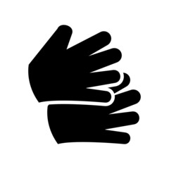 work gloves icon or logo isolated sign symbol vector illustration - high quality black style vector icons
