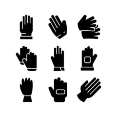 Obraz premium work gloves icon or logo isolated sign symbol vector illustration - high quality black style vector icons 