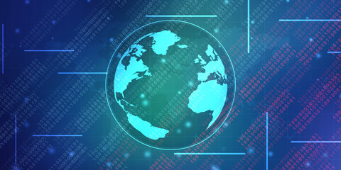 2d illustration world map abstract background
