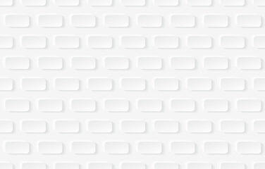 White brick wall. Seamless pattern with tile