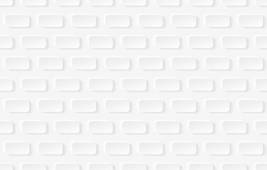 White brick wall. Seamless pattern with tile