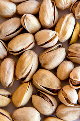 Pistachios texture background. Healthy snack.