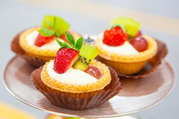 Table at a buffet restaurant party