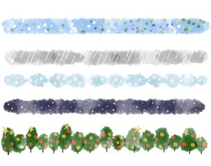 空や天気、自然をイメージしたライン装飾