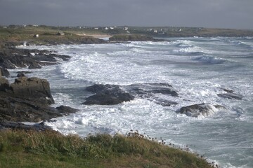 Fototapeta na wymiar Cornwall - Coastline - Waves