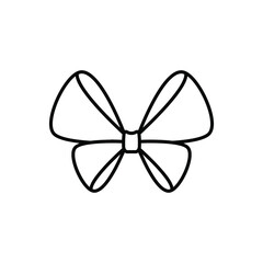 Fototapeta premium Bow vector icon. ribbon illustration symbol. decoration sign or logo.