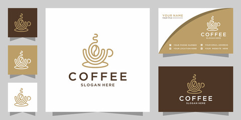 Elegant coffee logo and business card design