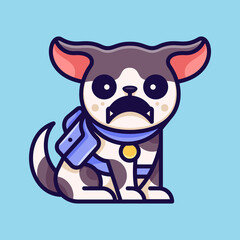 ANGRY DOG ADVENTURE FOR CHARACTER, ICON, LOGO, STICKER AND ILLUSTRATION