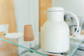 bottle of milk on a table