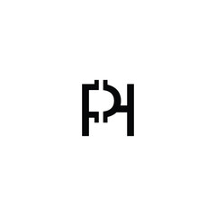 Letter PH vector logo design