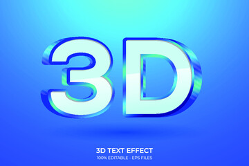 3D editable text effect