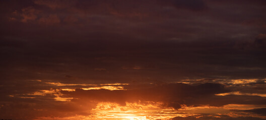 High resolution Sunset Sky background for Sky replacement - nature photography